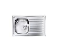 CM, Lavello 1 Vasca Sx, Gocciolatoio a DX, Linea Siros, 79 x 50 cm, Inox Satinato - 010441 SCSSX