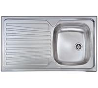 CM Lavello Cucina 1 Vasca con Gocciolatoio SX in Acciaio Inox 86 x 50 cm - 011553.D1.01.2016