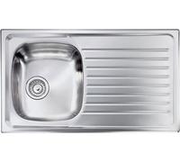 CM, Lavello 1 Vasca Dx, Gocciolatoio a SX, Linea Siros, 86 x 50 cm, Inox Satinato - 010443 DCSSX
