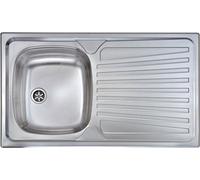 CM Lavello Cucina 1 Vasca con Gocciolatoio SX in Acciaio Inox 86 x 50 cm - 011553.D1.01.2016