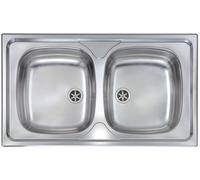 Lavello Cucina 2 vasche Inox 86 x 50 cm - 011554.X1.01.2016