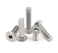 CM M1.6 M2 M2.5 M3 M4 M5 M6 M8 304 A2-70 Acciaio inossidabile Vite a testa esagonale con esagono incassato ultra sottile piatta Wafer Bullone a testa esagonale(65mm,M6 10pcs)