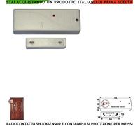 CM20VR Rilevatore Magnetico e Sismico Radio 433,92MHz Antifurto Secur-Lysa Sydra