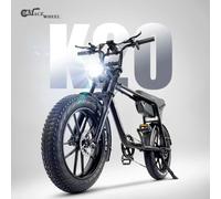 CMACEWHEEL K20 bici elettrica 20 "Fat Tire E-Bike 48V/17Ah batteria 7 velocità E MountainBike uomini E donne coppia 70N.m Black