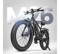 CMACEWHEEL M26 bici elettrica 26 "Fat Tire Ebike adulti E Mountianbike bicicletta uomo donna 48V/17Ah coppia 80N.m Black
