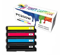 CMADJT Cartucce di toner PC200W compatibili con RICOH 408451 408452 408453 408454 Cartuccia d'inchiostro compatibile con stampanti RICOH MC240FW PC200W, senza chip,4Color-4500Page
