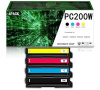 CMADJT Cartucce toner compatibili per Ricoh PC200W, confezione da 4, adatte per stampante Ricoh MC240FW serie PC200W, inchiostro ad alta capacità (senza chip),4Color-4500Page