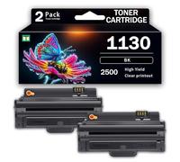 CMADJT Cartuccia toner compatibile modello 1130 330-9523 2500 pagine di ricambio per stampanti Dell 1130 1130N 1133 1135N, stampa ad alta definizione, alta resa,Black-2PCS
