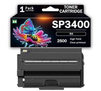 CMADJT Cartuccia Toner Nero Compatibile per Ricoh SP3400 Da utilizzare con stampanti laser Ricoh Aficio SP3400N, SP3400SF, SP3410SF, SP3500N, SP3510DN, SP3510SF Resa: 2500 pagine Con Chip,Black-1Pack