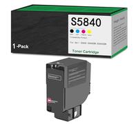 CMADJT Confezione combinata di cartucce toner ad alta resa S5840, compatibili con le stampanti e fotocopiatrici Dell serie S5840 S5840DN S5840CDN, prodotti per ufficio,Magenta-1Pack