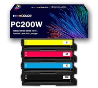 CMADJT Confezione da 4 Toner ad Alta capacità MC240FW PC200W 408451, 408452, 408453 e 408454, Compatibile con Stampante RICOH MC240FW PC200W, BK/C/M/Y, Stampa Chiara,4Color-4500Page
