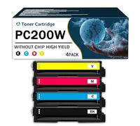 CMADJT Toner ad Alta capacità PC200W Compatibile con RICOH 408451, 408452, 408453 e 408454, per Stampante Multifunzione RICOH MC240FW PC200W, BK/C/M/Y,4Color-4500Page