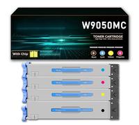 CMADJT W9050MC W9051MC W9052MC W9053MC Cartucce di Toner sostitutive per Stampante HP Managed MFP E87640 E87650 E87660 E87640Z E87650Z E87660Z E87640dn E87650dn E87660dn, con Chip,BKCMY-1Pack