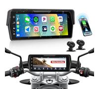 CMAECHO [2025] Dashcam per moto Carplay con Telecamera Anteriore/Posteriore, Touchscreen HD da 6,86 Pollici IP68 Impermeabile per moto con Doppio Bluetooth WIFI Android Auto Mirror Link Siri Assistant
