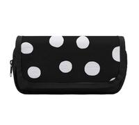Cmagnifico Astuccio a doppio strato, astuccio per cancelleria con scarabei egiziani, usato come astuccio, A pois neri., One Size, Astuccio