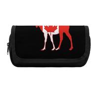 Cmagnifico Astuccio a doppio strato, con costellazioni che si illuminano al buio, borsa per cancelleria utilizzata come astuccio, Canada Cervo, One Size, Astuccio