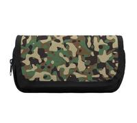 Cmagnifico Astuccio a doppio strato, con costellazioni che si illuminano al buio, borsa per cancelleria utilizzata come astuccio, Motivo mimetico verde., One Size, Astuccio
