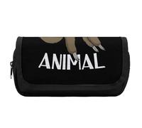 Cmagnifico Astuccio a doppio strato, motivo squalo borsa per cancelleria utilizzata come astuccio, Il mio bradipo Animale Sprirt, One Size, Astuccio
