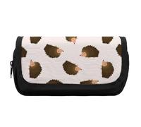 Cmagnifico Astuccio a doppio strato, squame di pesce arcobaleno Borsa per cancelleria utilizzata come astuccio, Simpatico riccio, One Size, Astuccio
