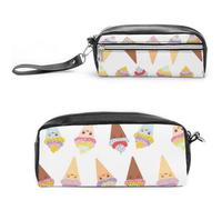 Cmagnifico Astuccio in pelle, astuccio colorato per gelato, utilizzabile come astuccio per ufficio e scuola, borsa da viaggio o piccola cassetta degli attrezzi, borsa per il trucco