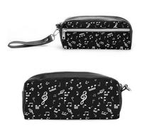 Cmagnifico Astuccio in pelle, astuccio per appunti musicali, utilizzabile come astuccio per ufficio e scuola, borsa da viaggio o piccola cassetta degli attrezzi, borsa per il trucco, Stile:,