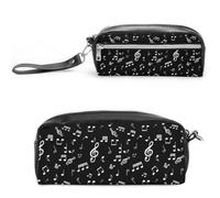 Cmagnifico Astuccio in pelle, astuccio per appunti musicali, utilizzabile come astuccio per ufficio e scuola, borsa da viaggio o piccola cassetta degli attrezzi, borsa per il trucco, Stile:,