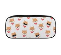 Cmagnifico Astuccio in poliuretano, bello Shiba Lnu DogStationery Bag utilizzato come astuccio per ufficio e scuola, borsa da viaggio d'affari o piccola cassetta degli attrezzi, borsa per il trucco,
