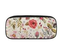 Cmagnifico Astuccio in poliuretano, con papaveri ad acquerello, per cancelleria, utilizzabile come astuccio per l'ufficio e la scuola, borsa da viaggio d'affari o piccola cassetta degli attrezzi,