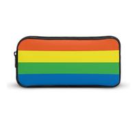 Cmagnifico Astuccio per matite, borsa per cancelleria moderna di metà secolo, borsa da viaggio o piccola cassetta degli attrezzi, borsa per il trucco per ragazze, Arcobaleno Pace Amore, 22*12*5cm