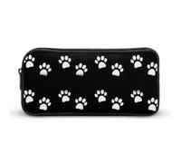 Cmagnifico Astuccio per matite, fiori di prugna, borsa da viaggio d'affari o piccola cassetta degli attrezzi, borsa per il trucco per ragazze, Stampa di zampe di cane., 22*12*5cm, Astuccio