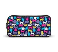 Cmagnifico Astuccio per matite, Funky CatsStationery Bag utilizzato come astuccio per ufficio e scuola, borsa da viaggio d'affari o piccola cassetta degli attrezzi, borsa per il trucco per ragazze,