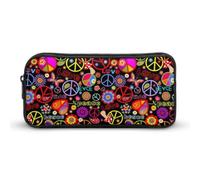 Cmagnifico Astuccio portamatite, borsa da viaggio o piccola cassetta degli attrezzi, borsa per trucchi per ragazze, Pace e Amore, 22*12*5cm, Astuccio