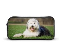 Cmagnifico Astuccio portamatite, vecchio cane pastore inglese, borsa da cancelleria utilizzata come astuccio per ufficio e scuola, borsa da viaggio d'affari o piccola cassetta degli attrezzi, borsa