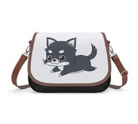 Cmagnifico Borsa a tracolla, con grazioso cane chihuahua, borsa a tracolla, borsa in pelle per donne, viaggi, lavoro, uso quotidiano