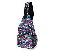 Cmagnifico Borsa a tracolla, Torre Eiffel di Parigi, borsa a tracolla per viaggi, shopping, sport, Gatti Funky, 38x20cm
