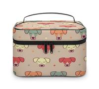 Cmagnifico Borsa cosmetica, divertente borsa per trucco Corgi, borsa da toilette da viaggio in pelle per le donne, Carino Jack Russell Terrier, 25x18x15cm