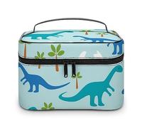 Cmagnifico Borsa cosmetica, Fuji Mountain Cherry Tree in Giappone Makeup Bag, Borsa da viaggio in pelle per donne, Dinosauri Anime Carino, 25x18x15cm
