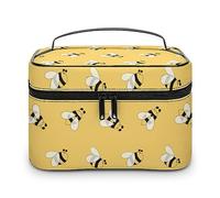 Cmagnifico Borsa cosmetica, Glow in The Dark Costellations Midnight Makeup Bag, Borsa da viaggio in pelle per donne, Graziosa ape., 25x18x15cm
