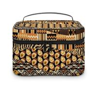 Cmagnifico Borsa cosmetica, Glow in The Dark Costellations Midnight Makeup Bag, Borsa da viaggio in pelle per donne, Patchwork in stile africano., 25x18x15cm