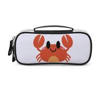 Cmagnifico Borsa cosmetica portatile/borsa della penna, borsa rossa di CrabStationery usata come astuccio per l'ufficio e la scuola, borsa da viaggio d'affari o piccola scatola degli attrezzi, borsa