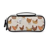 Cmagnifico Borsa cosmetica portatile in poliuretano, borsa per penne, una covata di polli Borsa da cancelleria utilizzata come astuccio per ufficio e scuola, borsa da viaggio d'affari o piccola