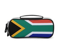 Cmagnifico Borsa cosmetica portatile in PU/borsa per penne, borsa per cancelleria con bandiera del Sud Africa, utilizzata come astuccio per ufficio e scuola, borsa da viaggio d'affari o piccola