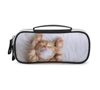 Cmagnifico Borsa cosmetica portatile in PU/borsa per penne, motivo gatto chiodo modello gatto borsa cancelleria utilizzata come astuccio per ufficio e scuola, borsa da viaggio d'affari o piccola