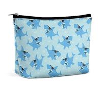 Cmagnifico Borsa per cosmetici, borsa per trucchi Antelope Canyon, borsa da toilette portatile con cerniera per uso quotidiano e viaggio, Fresco Squalo Animato, Taglia unica