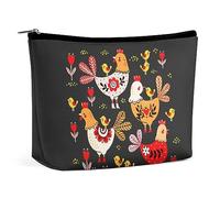 Cmagnifico Borsa per cosmetici, borsa per trucchi Antelope Canyon, borsa da toilette portatile con cerniera per uso quotidiano e viaggio, Pollo colorato strano, Taglia unica