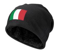 Cmagnifico Cappello lavorato a maglia, simpatico cappello nero con gatto, berretto per corsa, ciclismo, sport all'aria aperta, Bandiera Italia, Taglia unica