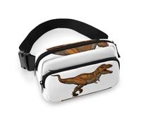 Cmagnifico Marsupio con dinosauri, marsupio regolabile per corsa, camminata, escursionismo, Come mostrato, 20x13cm