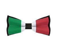 Cmagnifico Papillon da uomo pre-annodato, papillon bandiera italiana, papillon collo regolabile per feste, Come mostrato, Taglia unica