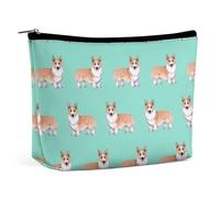 Cmagnifico Trousse per cosmetici, con bradipo pigro, borsa da toeletta portatile con cerniera per uso quotidiano, viaggio, Carino Corgi Pet e tè al latte, Taglia unica