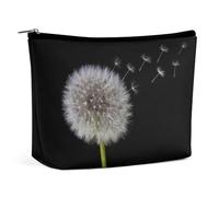 Cmagnifico Trousse per cosmetici, con fiori e foglie, borsa da toilette portatile con cerniera per uso quotidiano, viaggio, Semi di dente di leone, Taglia unica